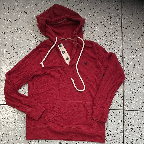American Eagle Outfitters Red Pullover Hoodie - Picture 1 of 4